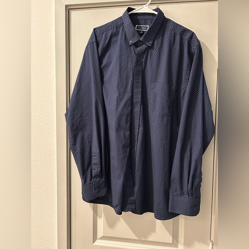 Mens, Size XXL, , Navy & White,  Worn 1X Indoors) Excellent Condition)